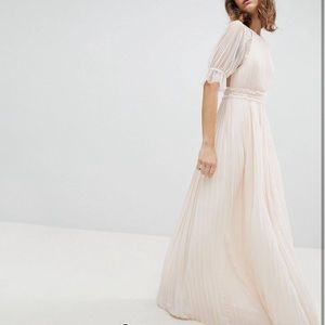 ASOS TFNC pleated bridesmaid dress